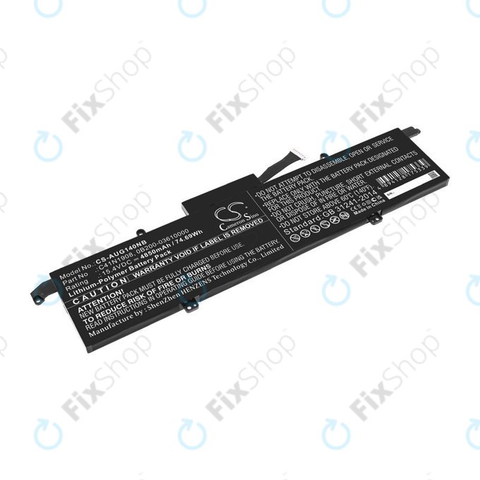 Batterie pour Asus ROG Zephyrus G14 Ga401, 4850mAh, Li-Pol, 15.4V, C41N1908, HQ