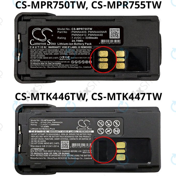 Batterie pour Motorola Dp2600e, Dp4000, P8608, Xpr3000, Xpr7350, 2200mAh, Li-Ion, 7.4V, PMNN4409, HQ