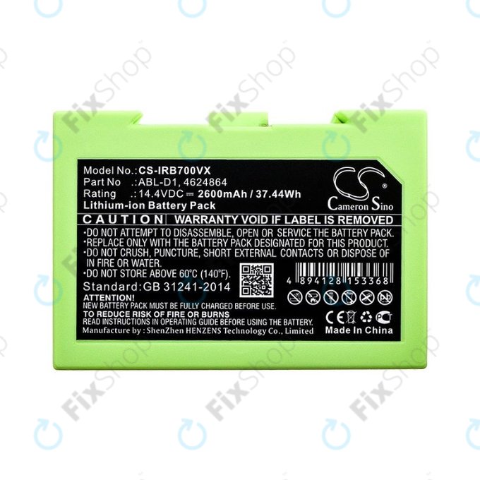 iRobot Roomba e-series, i-series - Batterie ABL-D1, 4624864, ABL-D2 2600mAh HQ