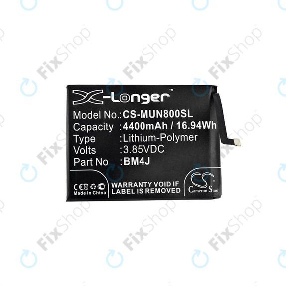 Batterie pour Xiaomi Redmi Note 8 Pro, 4400mAh, Li-Pol, 3.85 V, BM4J, HQ
