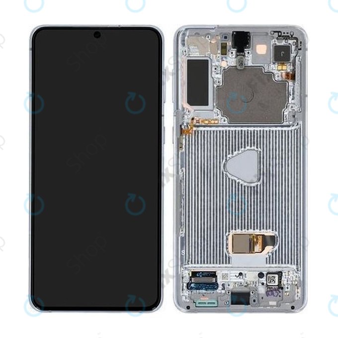 Samsung Galaxy S21 Plus G996B - Écran LCD + Écran tactile + Cadre (Phantom Silver) - GH82-24554C, GH82-24553C Genuine Service Pack