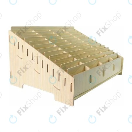 Boîte de rangement pour 48 téléphones portables pour atelier (en bois)