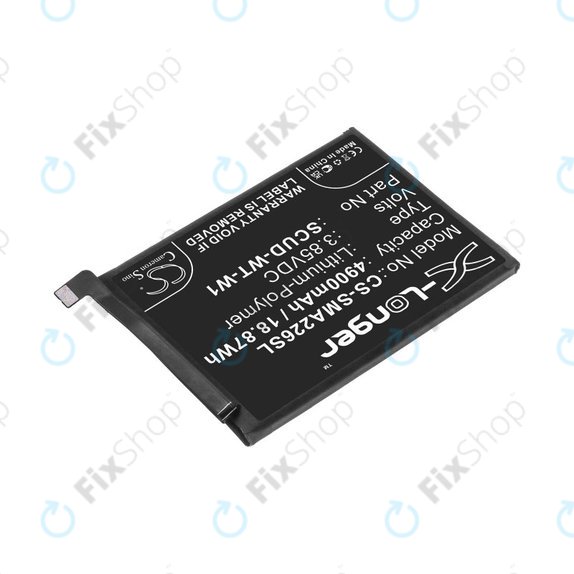 Batterie pour Samsung A22 5G A226B, 4900mAh, Li-Pol, 3.85 V, SCUD-WT-W1, HQ