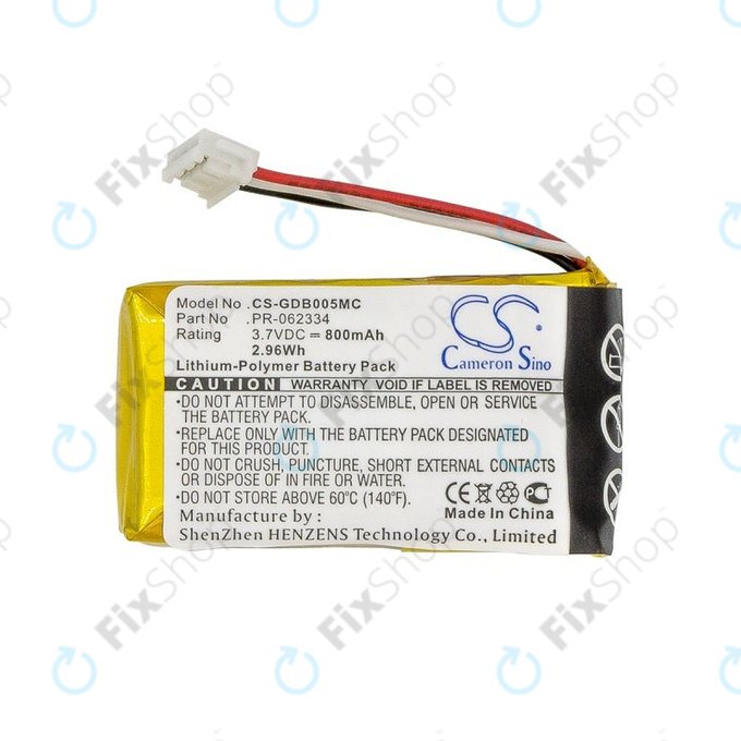 Batterie pour GoPro Hero +, 800mAh, Li-Polymer, 3.7V, PR-062334, HQ