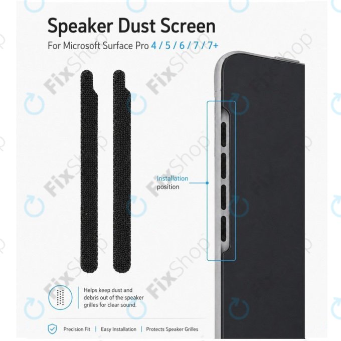 Grille anti-poussière pour haut-parleur pour Microsoft Surface Pro 4/5/6/7/7+