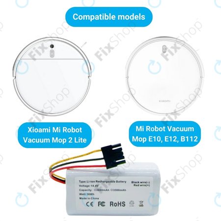Xioami Mi Robot Vacuum Mop 2 Lite, E10 - Batterie N011-4S1P Li-Ion 14.4V 2600mAh