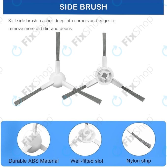 Xiaomi Dreame L10s Ultra Gen2, Pro Gen2, Mova E30 Ultra - Brosse latérale