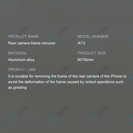 iFixes iX73 - outil pour retirer le cadre de la caméra arrière