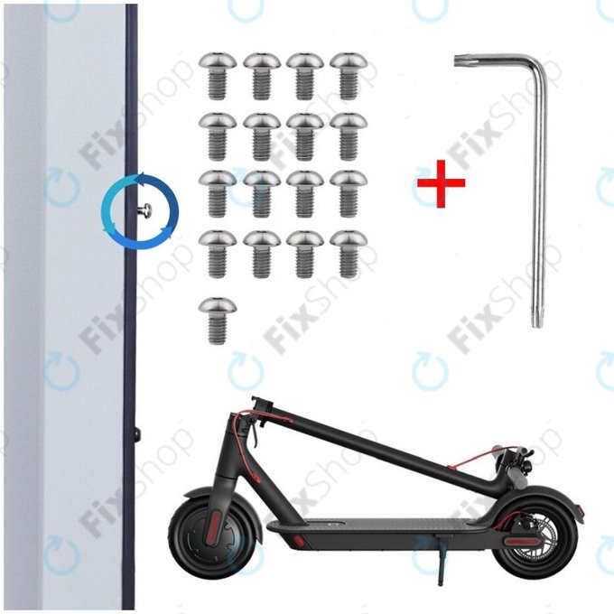 Xiaomi Mi Electric Scooter 1S, 2 M365, Essential, Pro, Pro 2 - Vis de couvercle de batterie inférieure - Filetage M3 (17pcs)