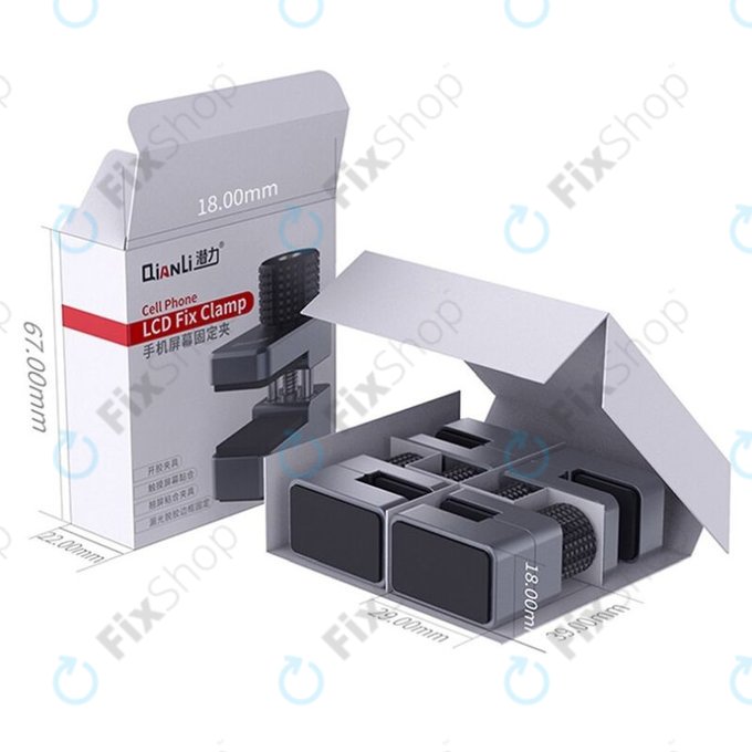 QianLi iClamp - Pince en aluminium avec remplissage en caoutchouc - Portée 11 mm (4 pièces)