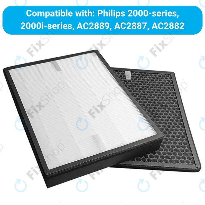 Philips 2000-series, 2000i-series, AC2889, AC2887, AC2882 - Ensemble de filtres (HEPA + Charbon actif)