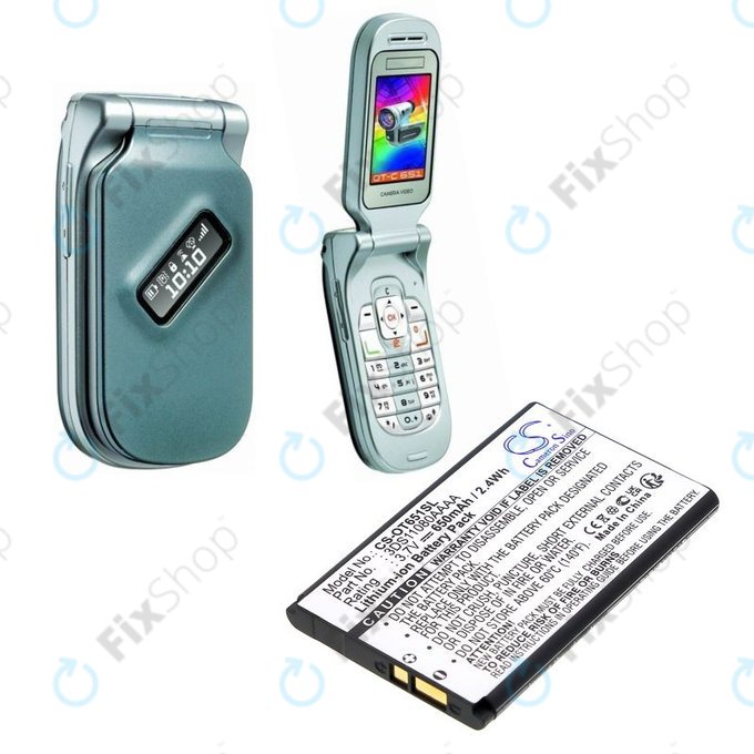 Batterie pour Alcatel Lollipops, 650mAh, Li-Ion, 3.7V, 3DS11080AAAA, HQ