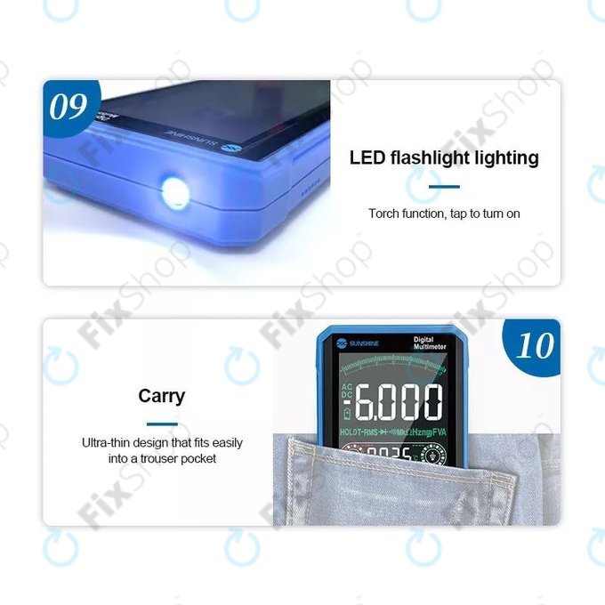 Sunshine DT-21N - Multimètre tactile