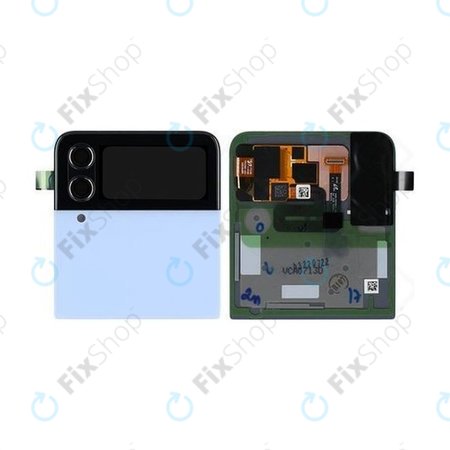 Samsung Galaxy Z Flip 4 F721B - Écran LCD + Écran Tactile + Cadre (Externe) (Bleu) - GH97-27947D Genuine Service Pack