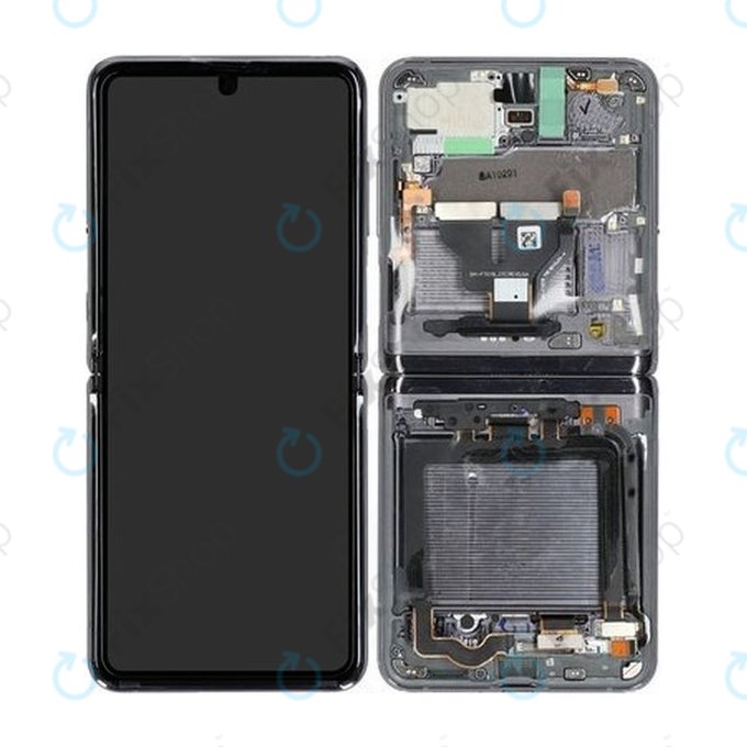 Samsung Galaxy Z Flip 5G F707B - Écran LCD + Écran Tactile + Cadre (Gris Mystique) - GH82-27359A Genuine Service Pack