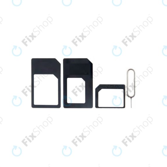 Adaptateur SIM 3en1 (NanoSIM, MicroSIM, MiniSIM) + Ouvre-prise SIM