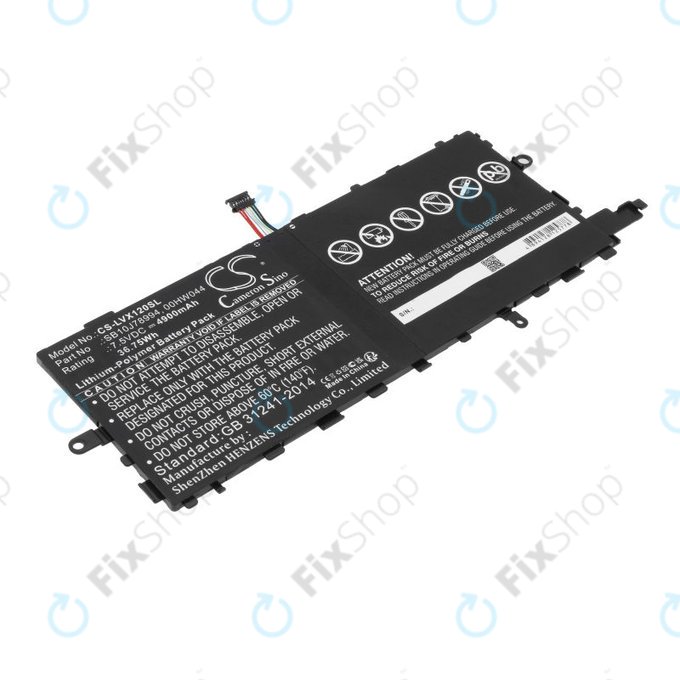 Batterie pour Lenovo Thinkpad X1 Tablet, 4900mAh, Li-Pol, 7.5V, SB10J78994, HQ