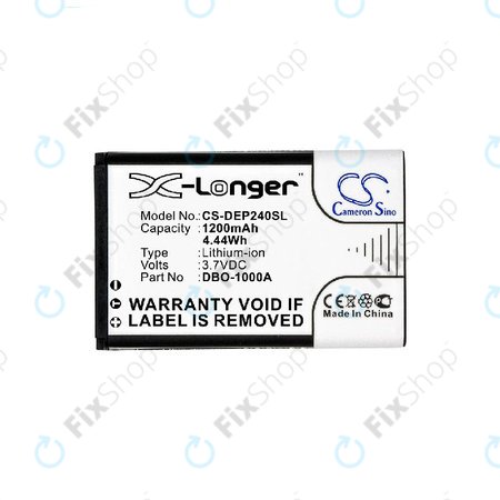Batterie pour Doro 1370, 1372, 2404, 6040, 1200mAh, Li-ion, 3.7V, DBO-1000A, HQ