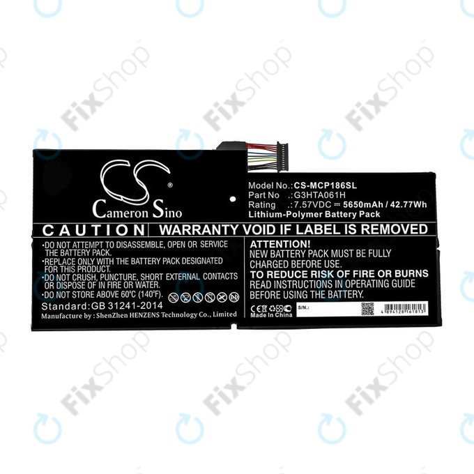 Microsoft Surface Pro 7 - Batterie G3HTA061H 5650mAh HQ