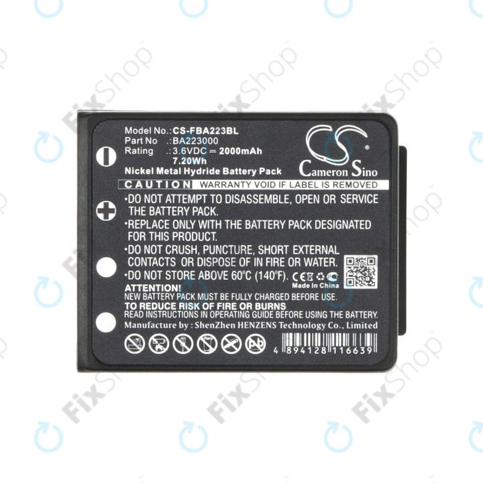 HBC Radiomatic Keynote, Linus 4, Micron 4, 5, 6, 7, Patrol D, Quadrix, Vector Pro - Batterie BA223000, BA223030, FUB6 2000mAh HQ
