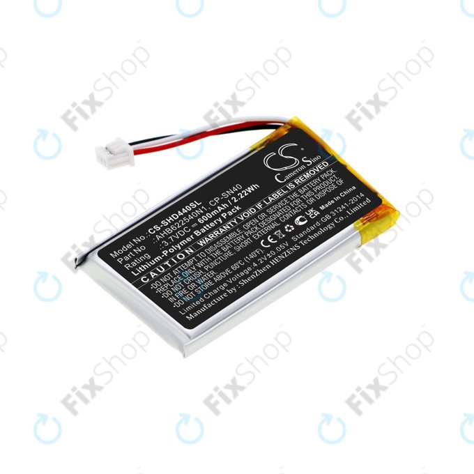 Batterie pour Sennheiser Momentum 2.0, 3.0, Urbanite XL, 600mAh, Li-Pol, 3.7V, AHB622540N1, HQ