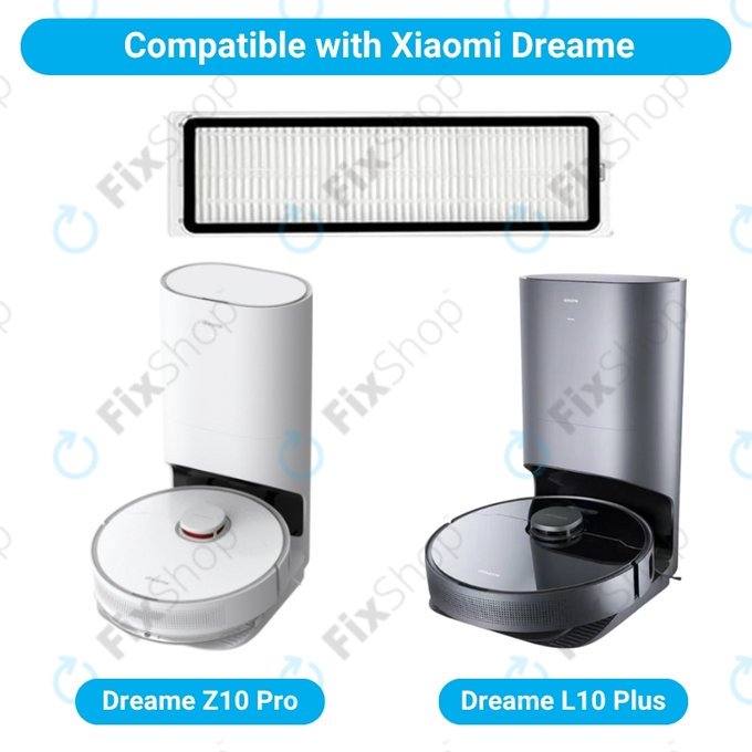 Filtre HEPA, 2 pièces pour Xiaomi Dreame Z10 Pro, L10 Plus, W10, D20 Pro, Xiaomi Robot Vacuum X10+, X20+, S10+, S20+