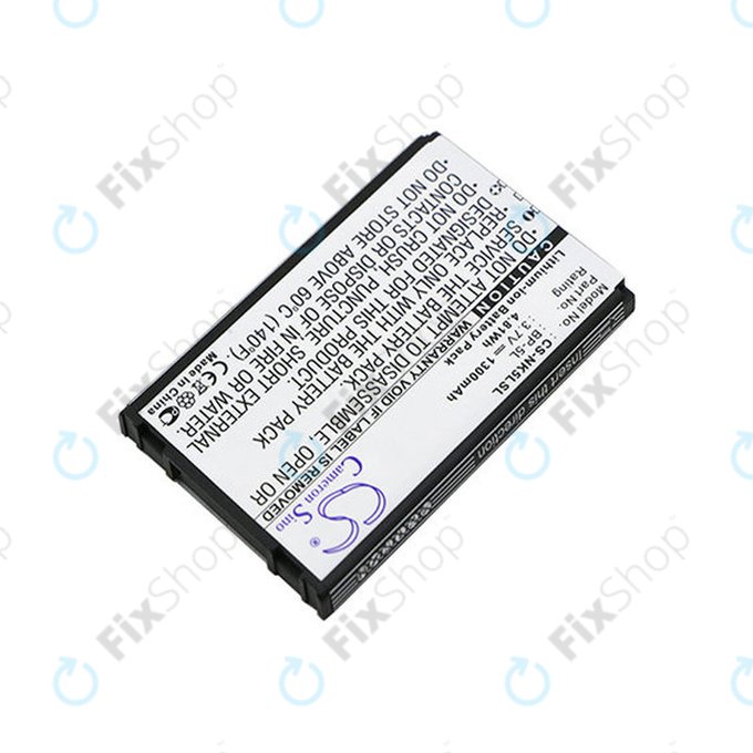 Batterie pour Nokia 7710, 9500, E61, E62, N92, N800, 1300mAh, Li-Ion, 3.7V, BP-5L, HQ