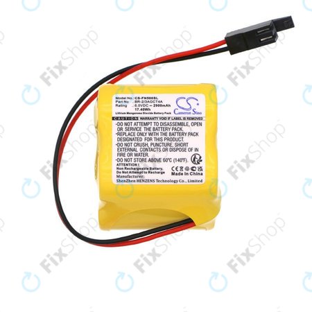 Batterie pour GE FANUC ALPHA iSV, BETA iSV, 2900mAh, Li-MnO2, 6V, A98L-0031-0025, HQ