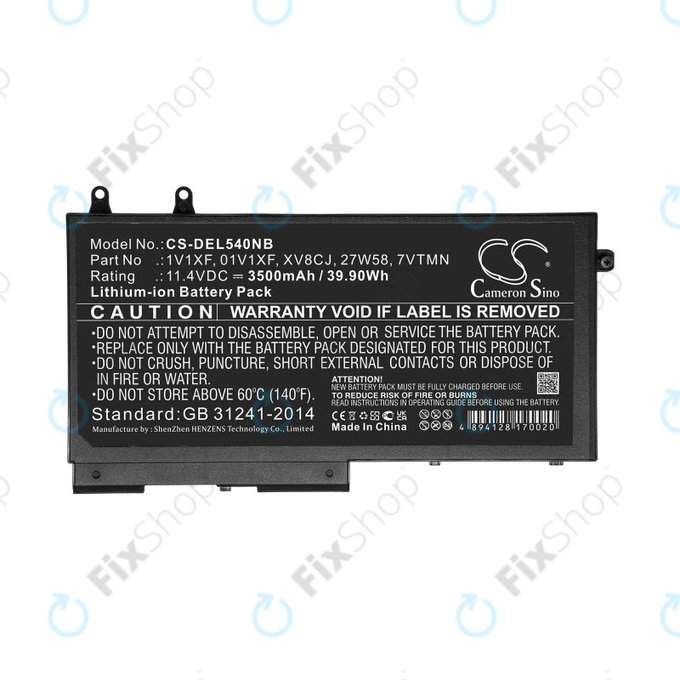 Batterie pour Dell Latitude 5400, Inspiron 7591 2-in-1, 3500mAh, Li-Ion, 11.4V, XV8CJ, HQ