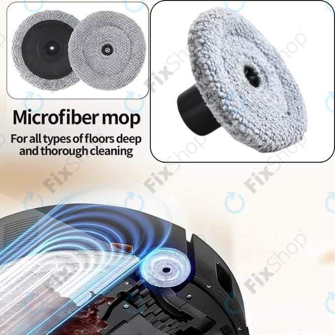 Lingette latérale de lavage, 2 pièces pour Xiaomi Roborock Saros 10