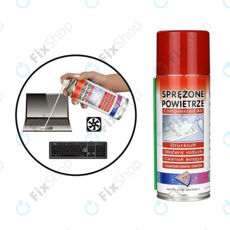Micro Chip Electronic - Dépoussiéreur à air comprimé (inflammable) - 400 ml