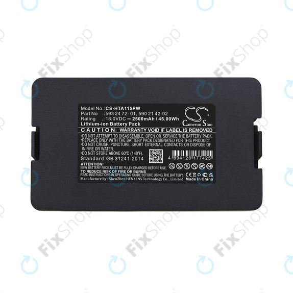 Batterie pour Flymo Easilife 800, Gardena Sileno Life 1250, Husqvarna Automower 520, 2500mAh, Li-Ion, 18V, 593 24 72-01, HQ