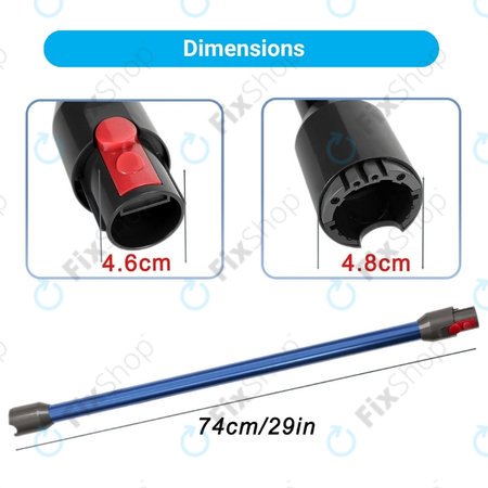 Dyson V12 - Tube d'aspiration (Bleu)