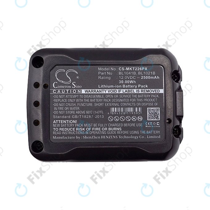 Makita séries CXT, C, D, F, H, J, P, R, S, T - Batterie BL10xx Li-Ion 12V 2500mAh HQ