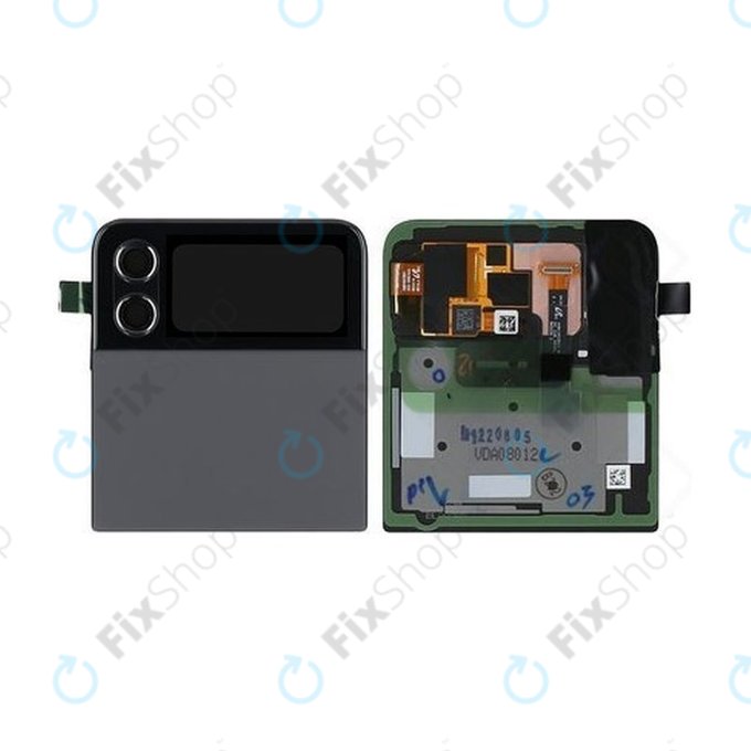 Samsung Galaxy Z Flip 4 F721B - Écran LCD + Écran Tactile + Cadre (Externe) (Graphite) - GH97-27947A Genuine Service Pack