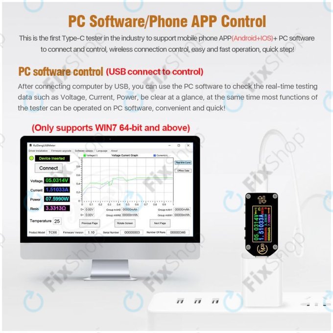 Joy-it JT-TC66C - Multimètre USB (USB-C)