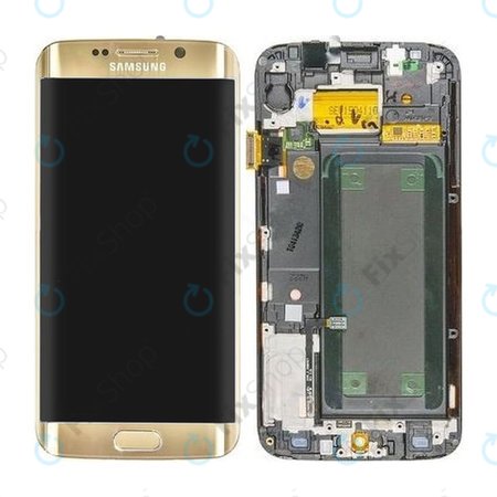 Samsung Galaxy S6 Edge G925F - Écran LCD + Ecran Tactile + Cadre (Or Platine) - GH97-17162C, GH97-17317C, GH97-17334C Genuine Service Pack