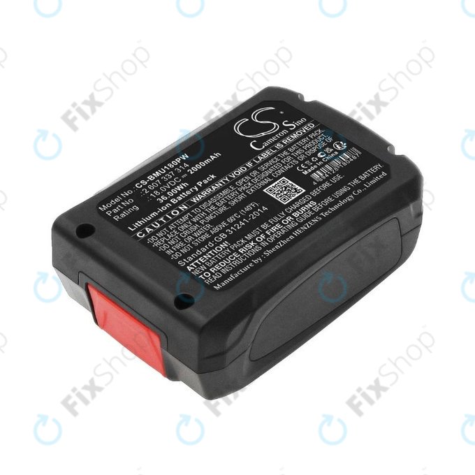 Bosch 18V -  Batterie 2 607 337 314 Li-Ion 18.0V 2000mAh HQ