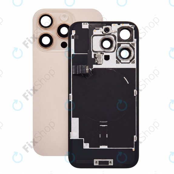 Verre de coque arrière pour iPhone 16 Pro, Desert Titanium, Pulled A