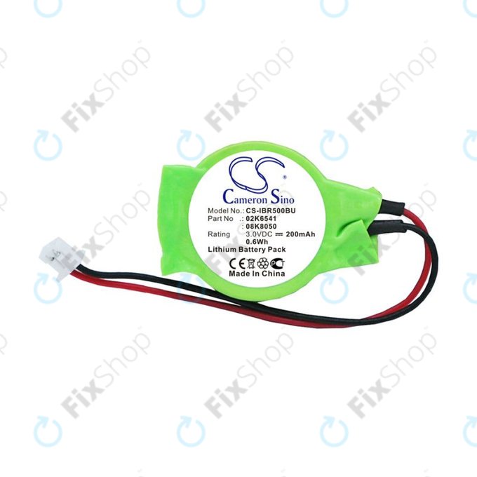 Batterie de secours pour Lenovo Thinkpad, 200mAh, Lithium, 3V, 02K6541, HQ