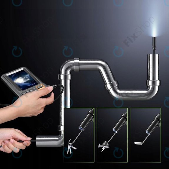 Caméra endoscopique industrielle avec écran IPS 4,3", 10m