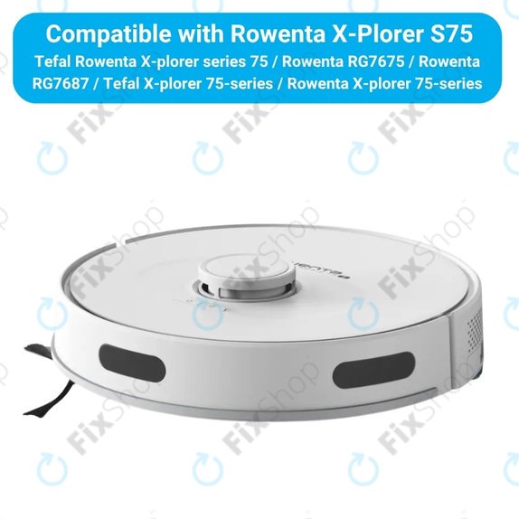 Kit de pièces de rechange pour Rowenta X-Plorer S75 (2x Brosse principale, 4x Filtre, 4x Brosse latérale, 4x Chiffon de vadrouille)