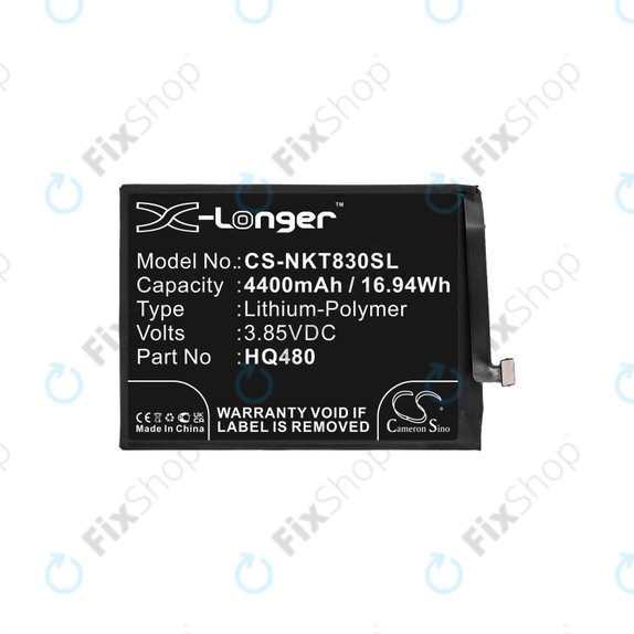 Batterie pour Nokia 8.3 2020 5G, 4400mAh, Li-Pol, 3.85V, HQ480, HQ