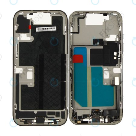 Cadre central avec batterie pour iPhone 16 Pro | White Titanium | ZD076-00690 | Genuine Apple