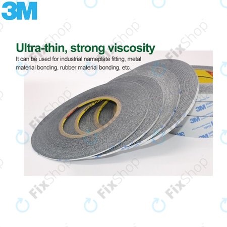 3M - Ruban Adhésif Double Face - 1 mm x 50 m (Noir)