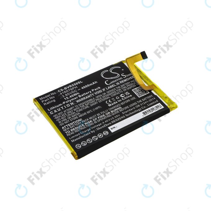 Batterie pour Blackview BV5500, 4000mAh, Li-Pol, 3.85V, 416078PH, HQ