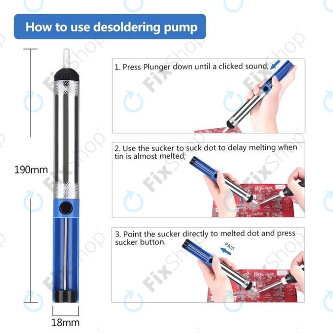 Ventouse à souder en aluminium (pompe à dessouder)