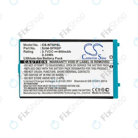 Batterie pour Nintendo Advance SP, AGS, 900mAh, Li-Ion, 3.7V, SAM-SPRBP, HQ