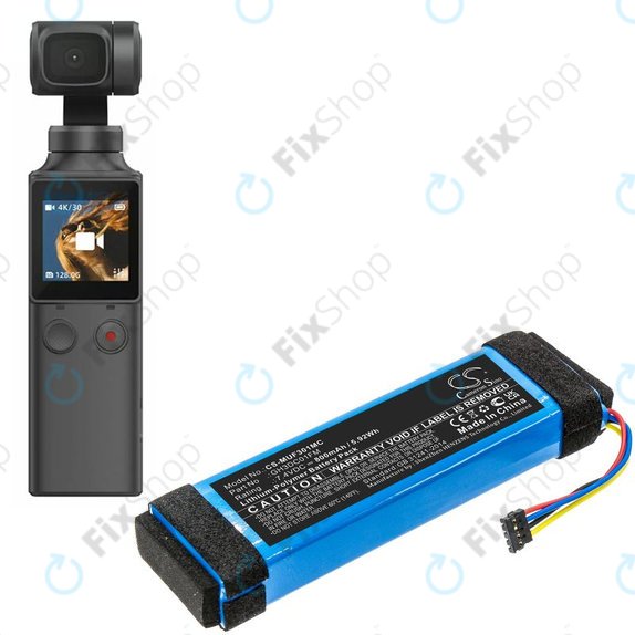 Batterie pour Xiaomi Fimi Palm, 800mAh, Li-Pol, 7.4V, GH3DC01FM, HQ