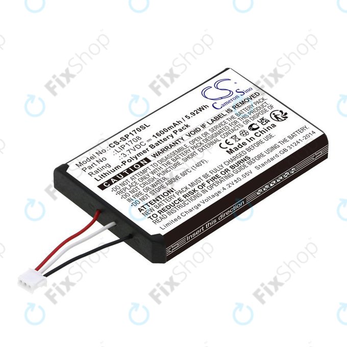 Batterie pour Sony PS5 DualSense, 1600mAh, Li-Pol, 3.7V, LIP1708, HQ